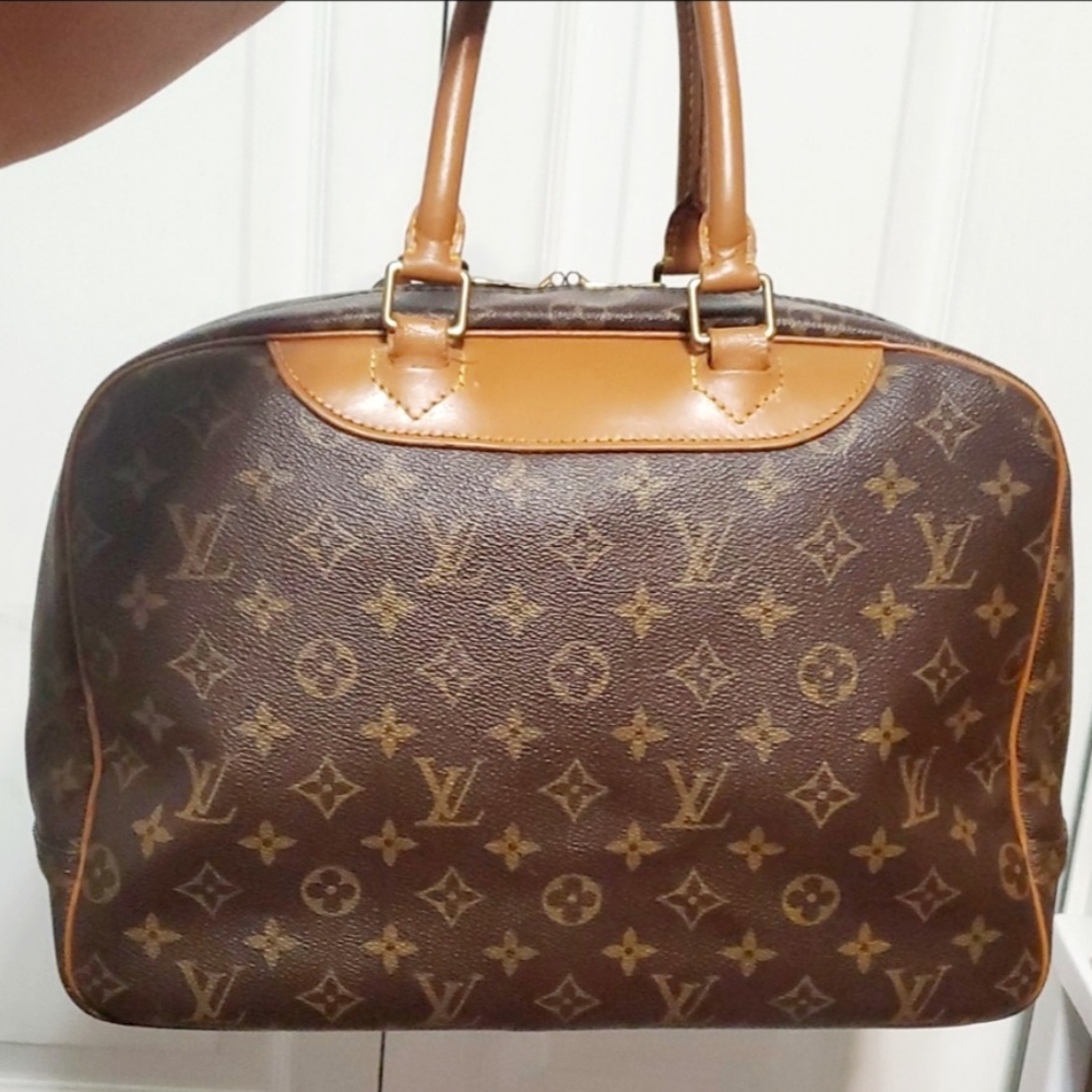 🇨🇵Louis Vuitton Signature Monogram Brown Deauville Large Handbag - Picture 6 of 17